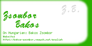 zsombor bakos business card